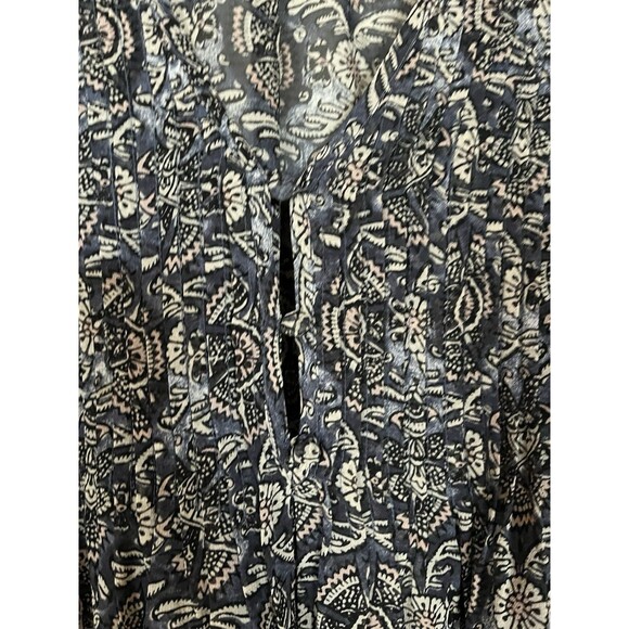 Joie 100% Silk Tunic Shift Dress, 3/4 Sleeve Tapestry Floral Pattern‎ Size XS - Picture 4 of 11
